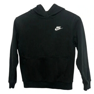 Nike Kids Solid Black Basic Hoodie Size Medium